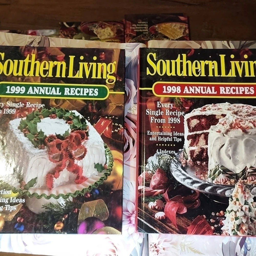 2 Southern living cookbooks 1999 Annual recipes and 1998 annual recipes